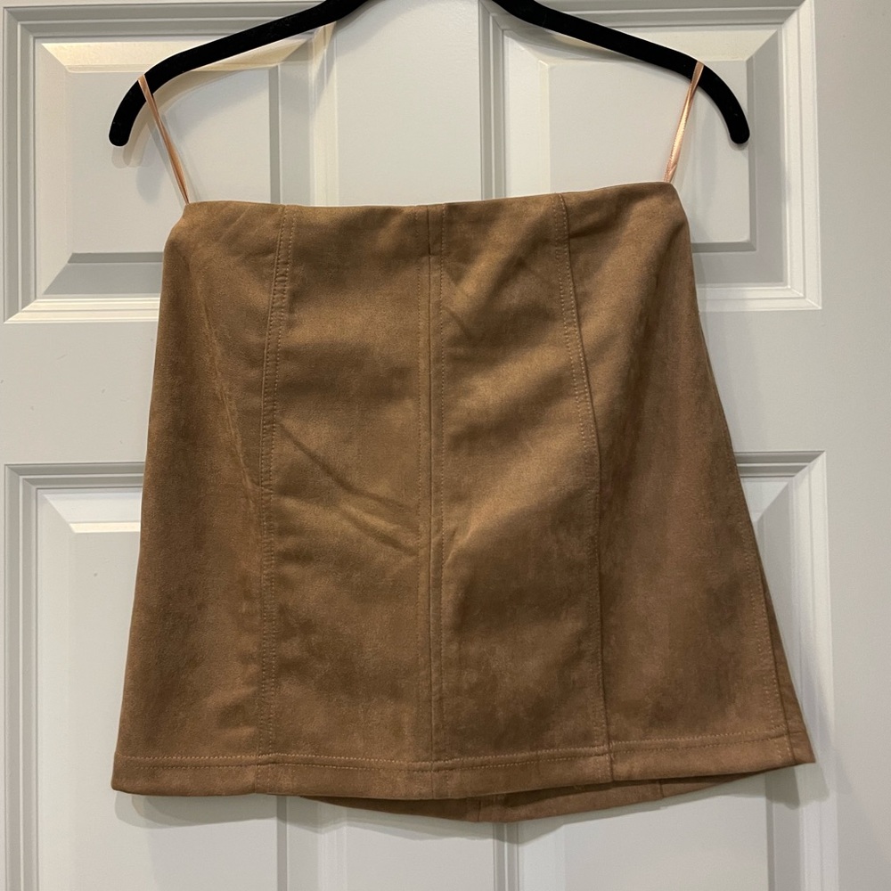 Tan Mini Skirt